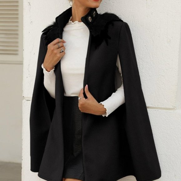 CHIC Feather Detailed Cape - Picture 6 of 6